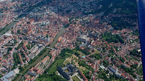 Hoch über der Stadt Bamberg.