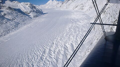 Vor 14 Tagen hat der Aletschgletscher noch anders ausgesehen.