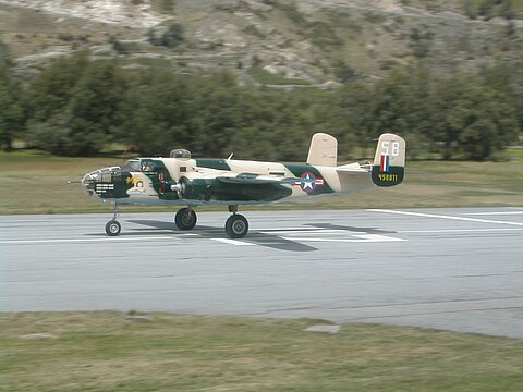 Sart vom Bomber B-25.