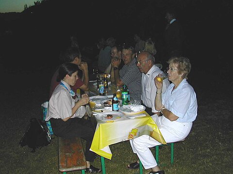 Gemütliches Abendessen.