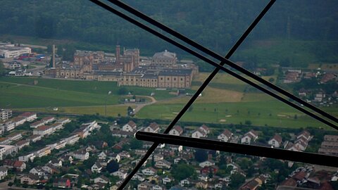 Im Tiefflug über Rheinfelden.