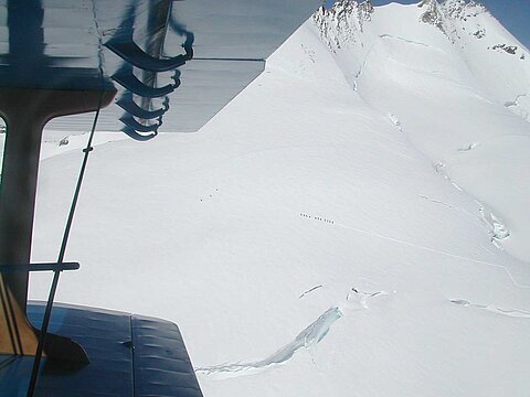 Betrgtour auf dem Aletschgletscher.