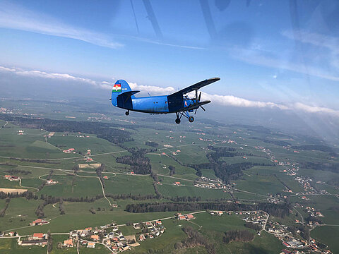 Aus Sicht der silbrigen An-2.