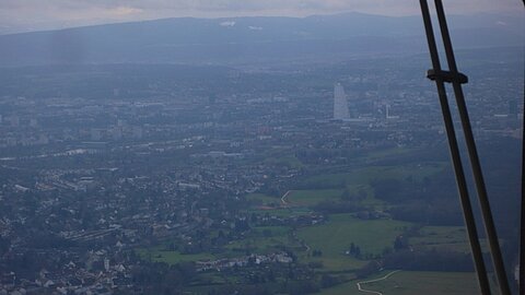 Rechts die Stadt Basel.