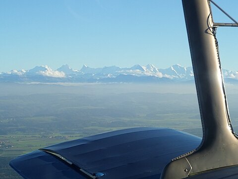 Vor der Landung in Grenchen dieser Anblick.