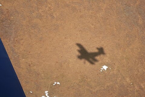 Der Schatten fliegt mit.
