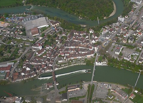 Das Städtchen Bremgarten im Reusstal.
