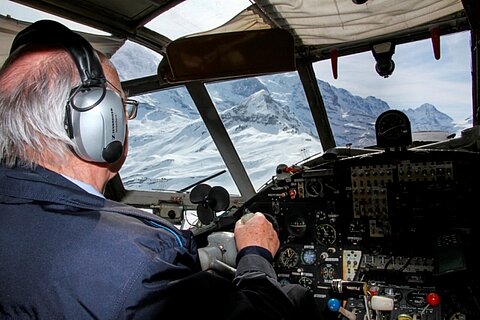 Aus dem Cockpit der An-2.