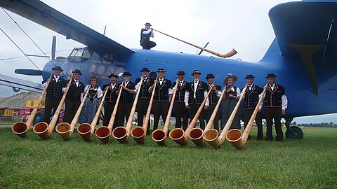 Alphornbläser vom Stockhorn.