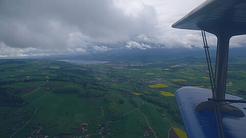 Tiefliegende Wolke nördlich Sempachersee.