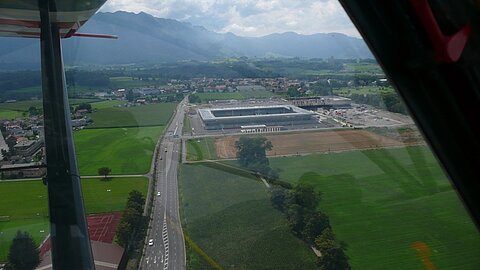 Fussballstadion in Thun.