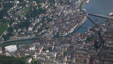 Über der Stadt Luzern.