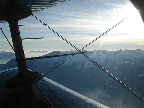 Auf dem Rückflug nach Ggrenchen.