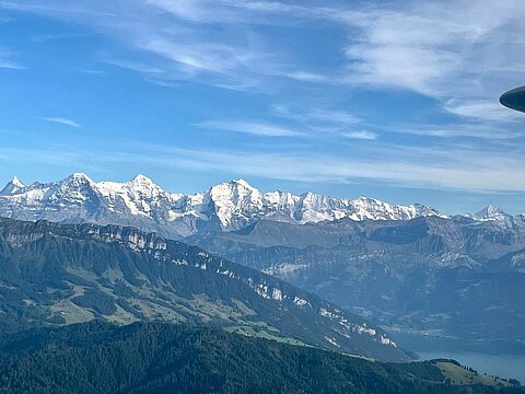 Finserarhorn, Eiger, Mönch und Jungfrau.