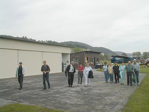 Nach der Landung in Môtier.