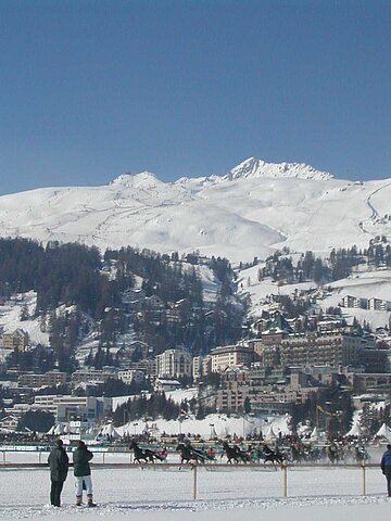 Pferderennen in St.Moritz.