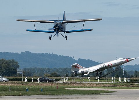 Im Endanflug auf Grenchen.