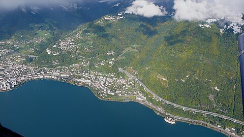Hoch über dem Genfersee.