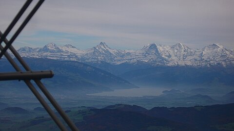 Schreckhorn, Eiger, Mönch und Jungfrau.