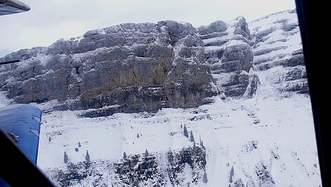 Die Felsen zum greiffen nahe.