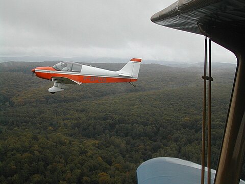 Auf dem Rückflug.