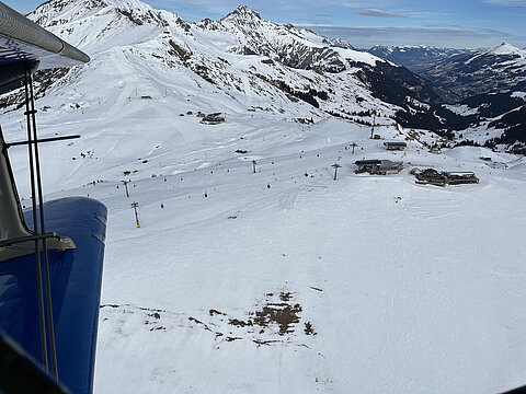 Anflug auf das Hahnenmoos.