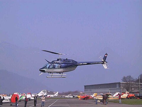 Auch Helikopter sind willkommen.