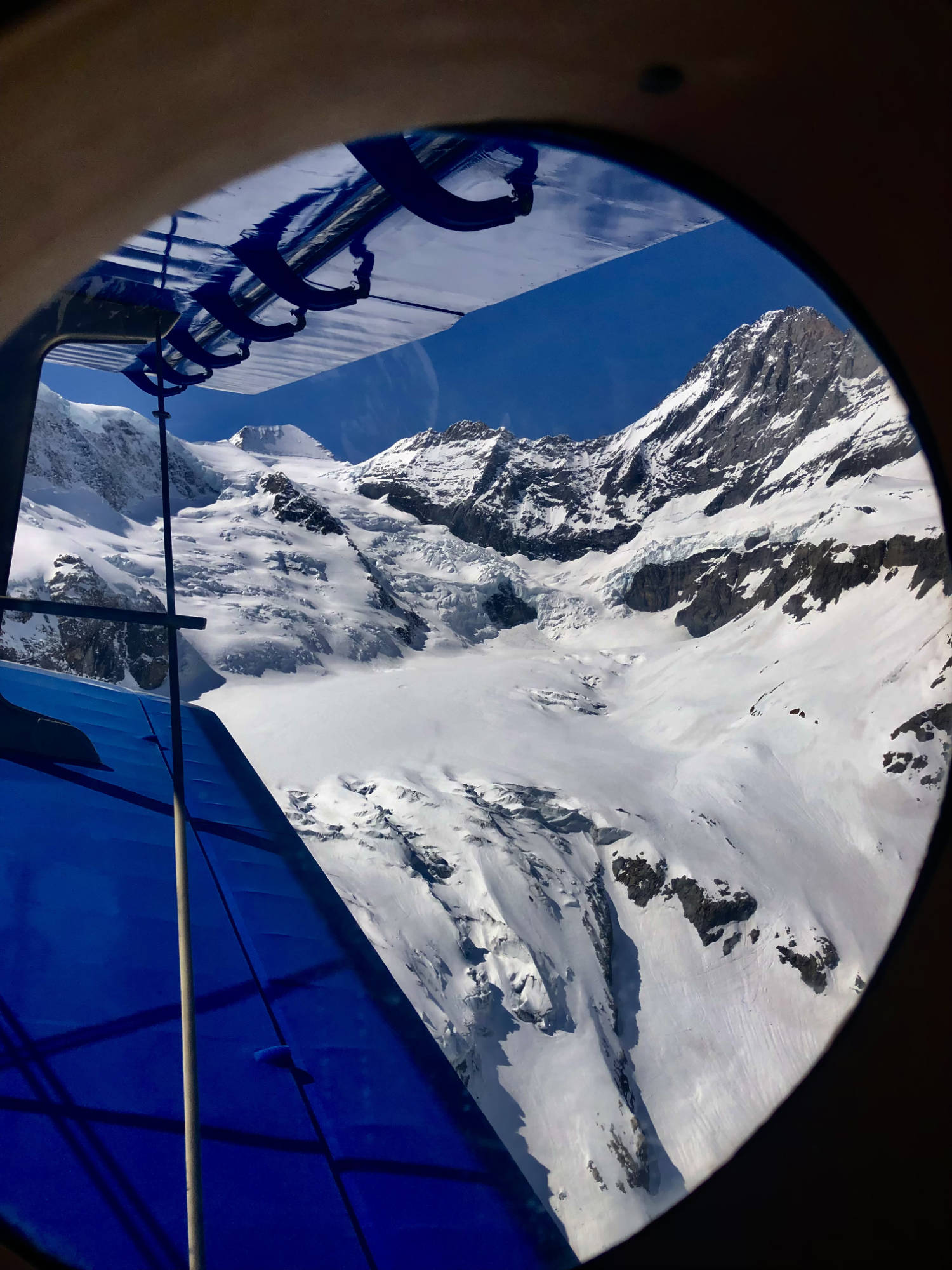 Vereinsflug am 11.4.2026 führte am unteren Grindelwaldgletscher vorbei.